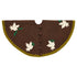 Doves on Brown Christmas Tree Skirt in Hand Felted Wool - 60" - ARCADIA HOME